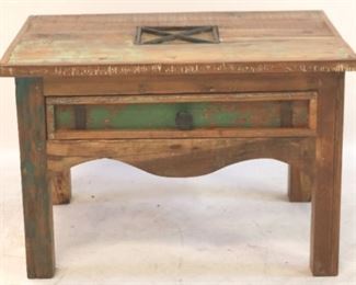 205 - Painted wood one drawer stand 16 1/2 x 24 x 16
