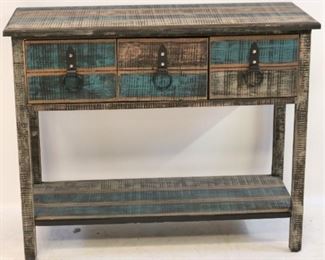 209 - Powell 3 drawer console table 31 1/2 x 38 1/2 x 16
