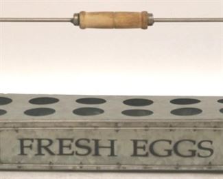 255 - Fresh eggs galvanized rack 7 x 14