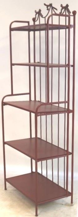 285 - Red metal baker's rack 69 x 25 x 14 1/2
