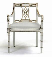 286 - Alden Parkes Courtesan pair accent chairs
