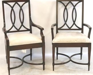 289x - Pair Alden Parkes mahogany arm chairs
