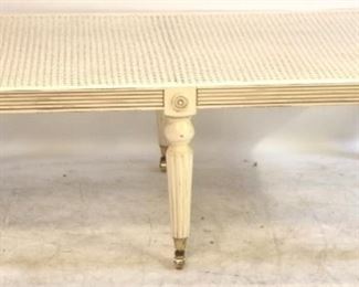 293 - Modern History Shell Island cocktail table 17 x 53 x 27 1/2 Caned top
