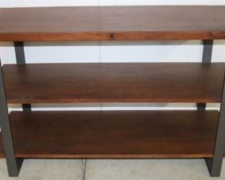 498 - Sunshine metal & wood 3 tier shelf 30 1/2 x 48 x 17 1/2
