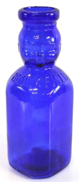2001 - Brookfield cobalt blue glass bottle - 9" tall
