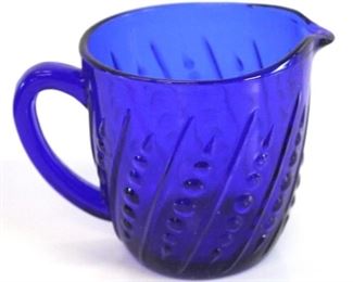 2004 - Cobalt blue glass pitcher 4 1/2" tall
