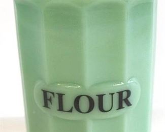 2040 - Jadeite flour canister - 7" tall

