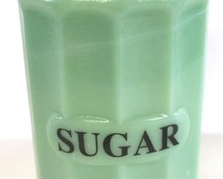 2043 - Jadeite sugar canister - 7" tall
