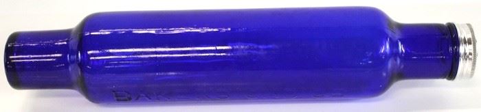 2049 - Cobalt blue glass rolling pin - Baker's Choice 14" long
