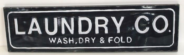 2054 - Laundry Co metal sign 6 1/2 x 24
