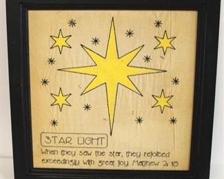 2055 - Framed cloth "Star Light" 12 x 12
