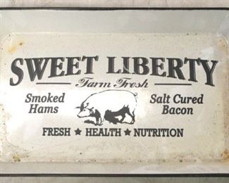 2108 - Metal Sweet Liberty serving tray 12 x 11 1/2

