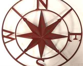 2114 - 24" Round red compass star
