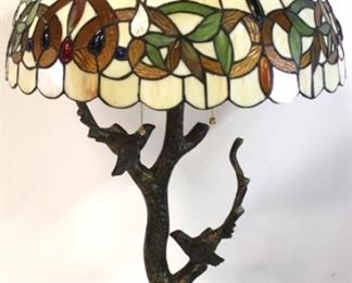 2120 - Stained glass lamp 29 1/2" tall
