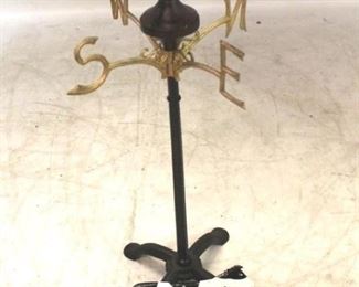 2164 - Cast iron cow weathervane - as is Cow unattached 35 x 18
