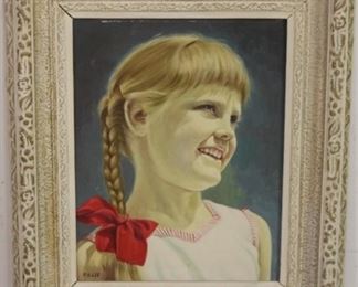 4453 - Oil on canvas portrait signed artist 24 x 20