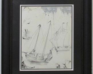 9003 - Fisherman Giclee by Salvador Dali 25 1/2" x 29 1/2"
