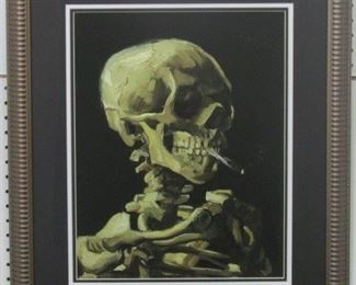 9026 - Skeleton Smoking Cigarette by Vincent Van Gogh 23 x 27
