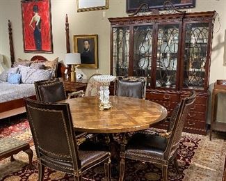 Ferguson Copeland dining room table and four armchairs. 