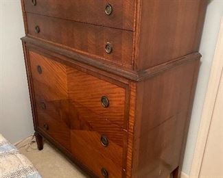 Tall dresser to antique twin bed set