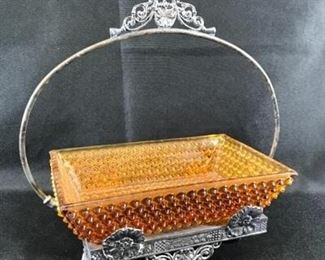 Rockford Silver Co. Serving Dish w. Silver Plated Base