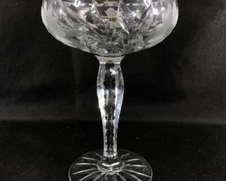 Etched Crystal Jumbo Champagne Glass Compote