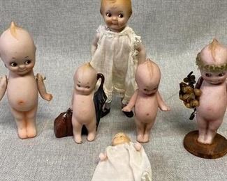 Mixed Lot of Bisque Kewpie Style Dolls Figurines