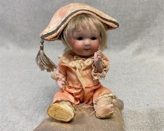 Antique Reproduction Jointed Bisque Armand Marseille Baby Dollhouse Doll