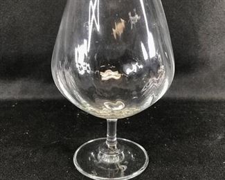 Glass Goblet Swirled Brandy Snifter Glass