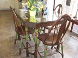 Darling Dinette Set (Glass Top) With 4 Chairs