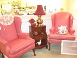 Pretty Mauve Wing Chairs