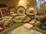 Large Set Of "Apple Themed Dinnerware"
