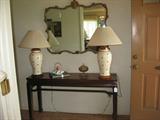 Foyer-Sofa Table PLUS Lovely Old Mirror