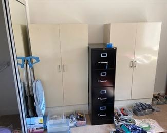 Storage cabinets and file cabinet
