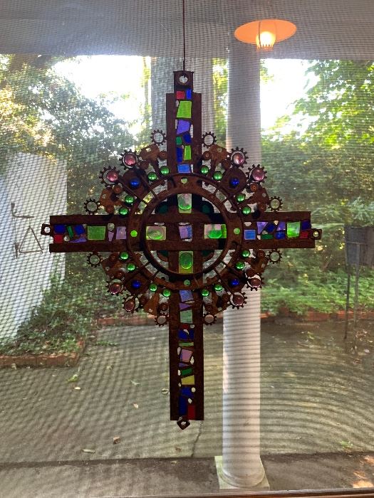 Found Object  Stained Glass Cross 
by 
Steve Wilson 