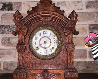 Ansonia mantle clock 
We’ve got it chiming. 
