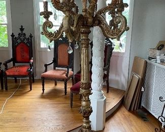 Floor candelabra pair