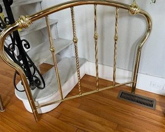 Several brass head boards 