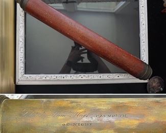 antique naval single barrel telescope