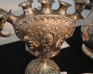 Antique Dutch silver antique vase