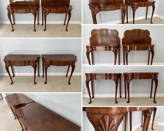 Details of antique flip tables from the Guggenheim Estate