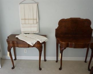 Antique game/console tables that flip up from the Guggenheim Estate