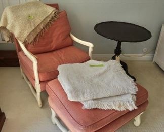 Large armchair with ottoman