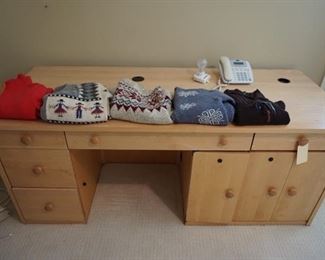 large solid wood desk