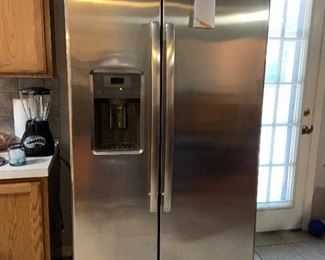 GE stainless front side X side fridge