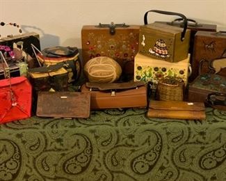nice collection of vintage and unusual purses
