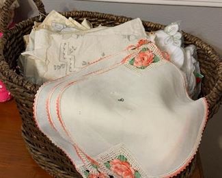 vintage and embroidered linens
