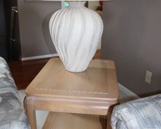 SIDE TABLE, LAMP