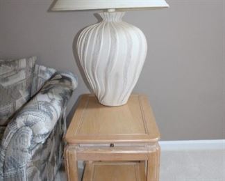 SIDE TABLE AND 2ND LAMP