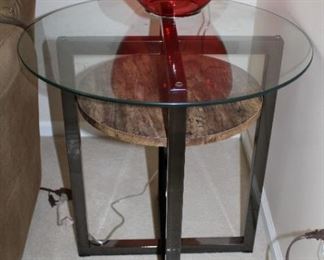 GLASS SIDE TABLE